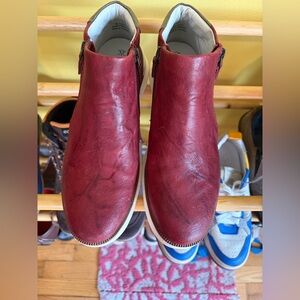 Johnston and Murphy Red Leather Booties